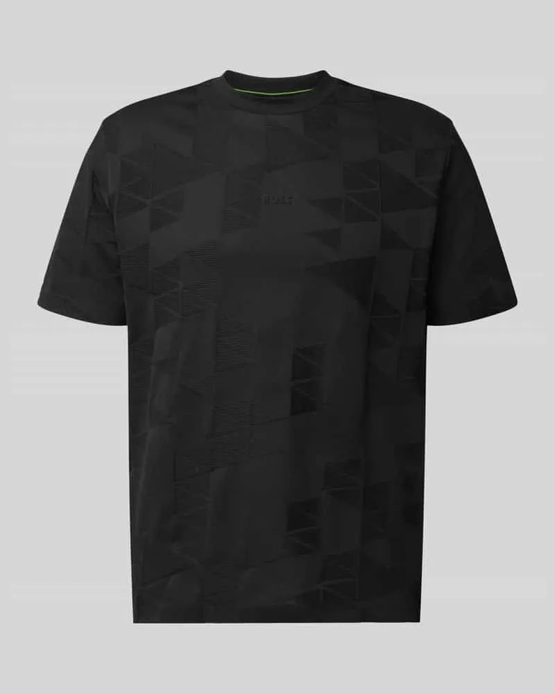 HUGO BOSS Regular Fit T-Shirt aus reiner Baumwolle Modell 'TS_NETWORK JQ Black
