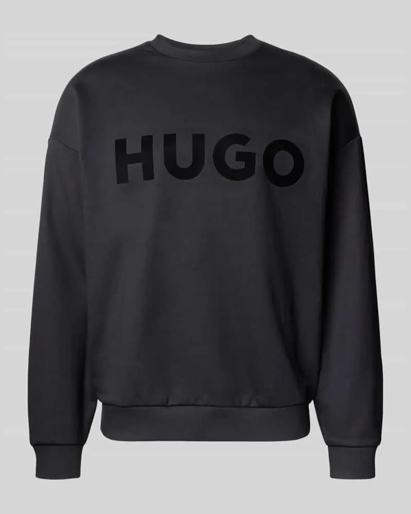 HUGO BOSS Comfort Fit Sweatshirt aus reiner Baumwolle Modell 'DINEX Black