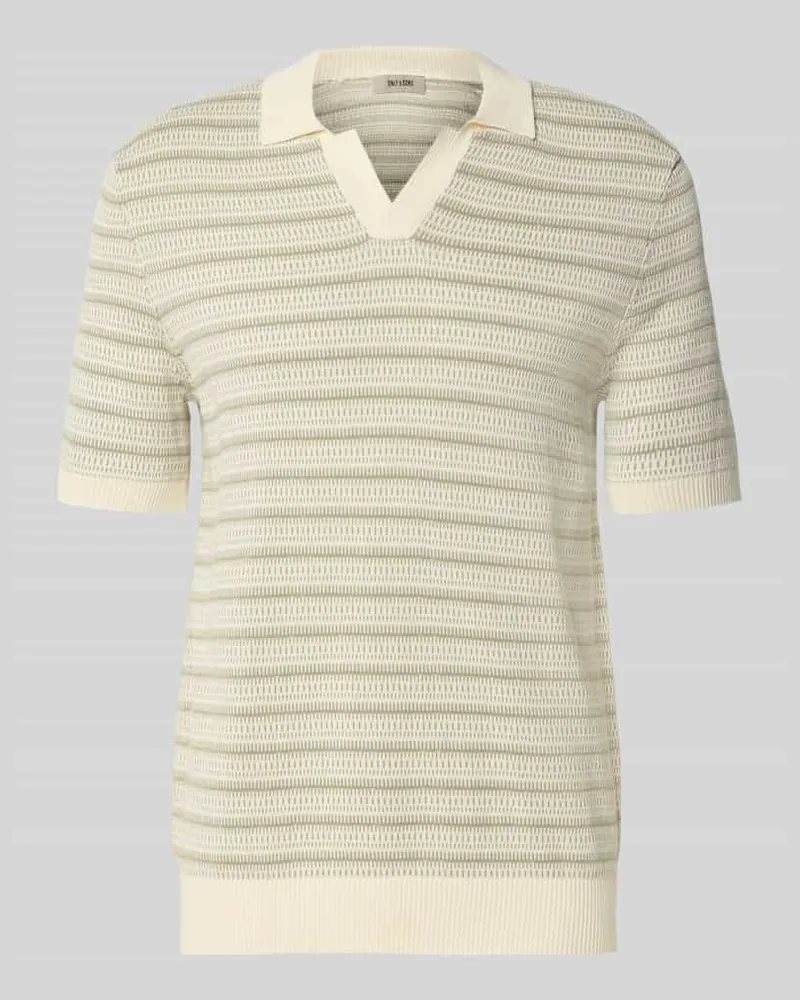 Only & Sons Regular Fit Poloshirt aus reiner Bio-Baumwolle Modell 'TILO Offwhite