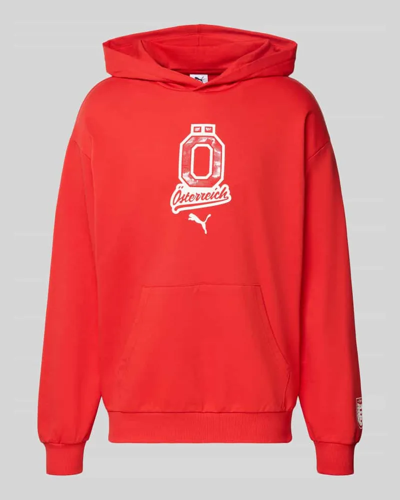 Puma Relaxed Fit Hoodie mit Känguru-Tasche Rot