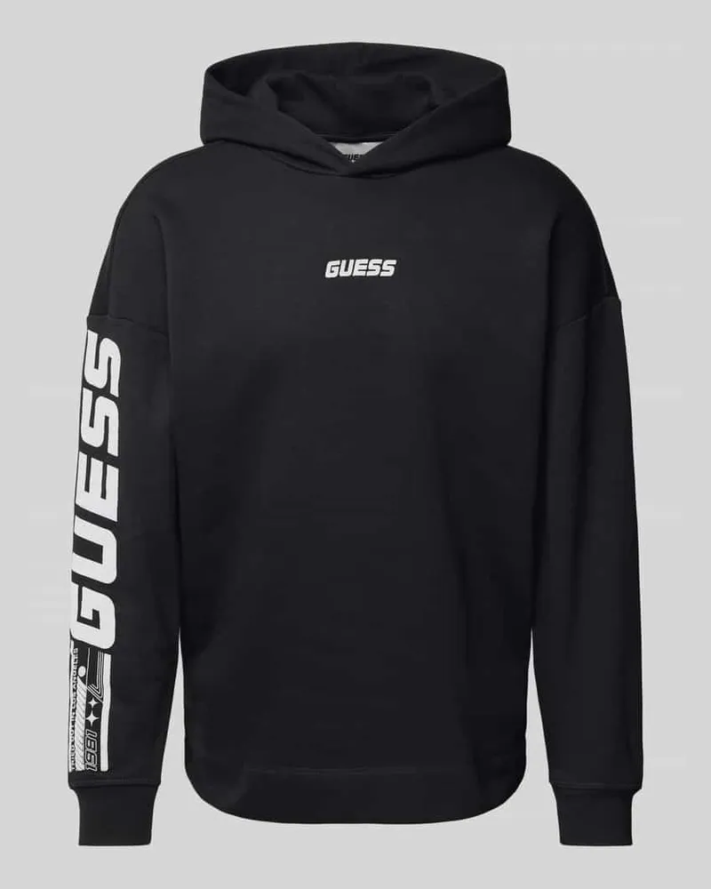 Guess Hoodie mit Label-Detail Modell 'DALIM Black