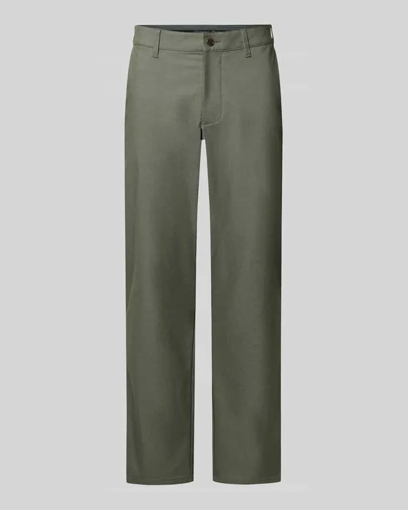 Christian Berg Straight Fit Hose aus Baumwoll-Mix Schilf