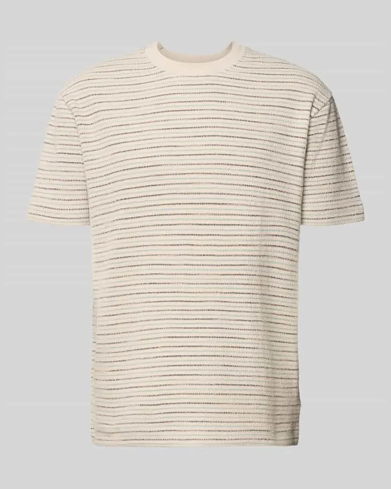 Marc O'Polo Relaxed Fit T-Shirt aus reiner Baumwolle Beige