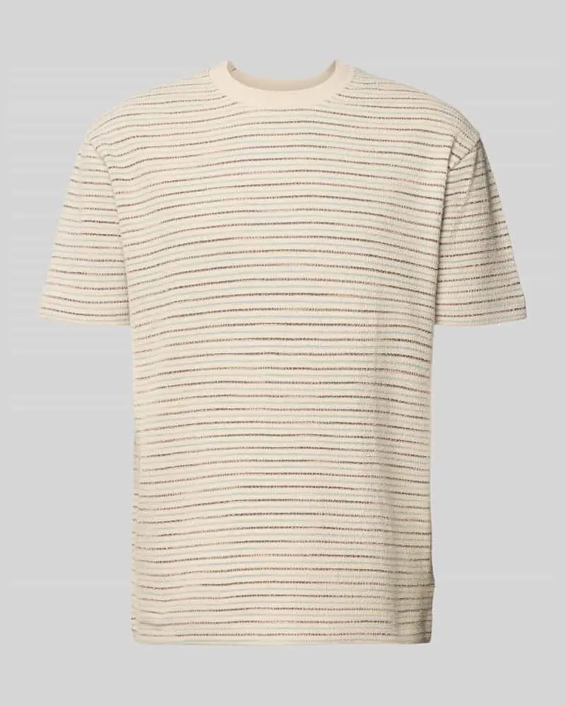 Marc O'Polo Relaxed Fit T-Shirt aus reiner Baumwolle Beige