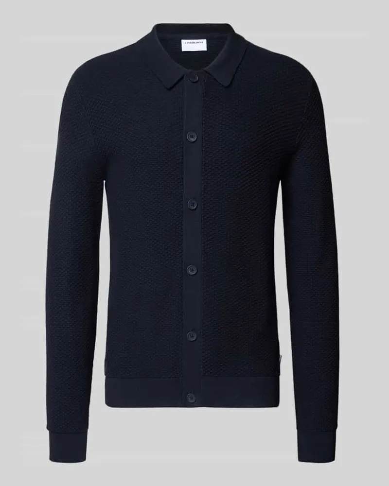 Lindbergh Strickjacke mit Knopfleiste Dunkelblau
