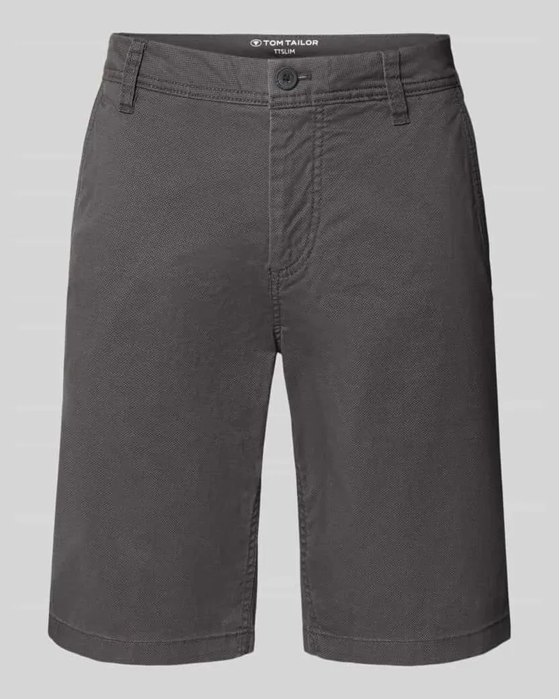 Tom Tailor Slim Fit Bermudas aus Baumwoll-Mix 