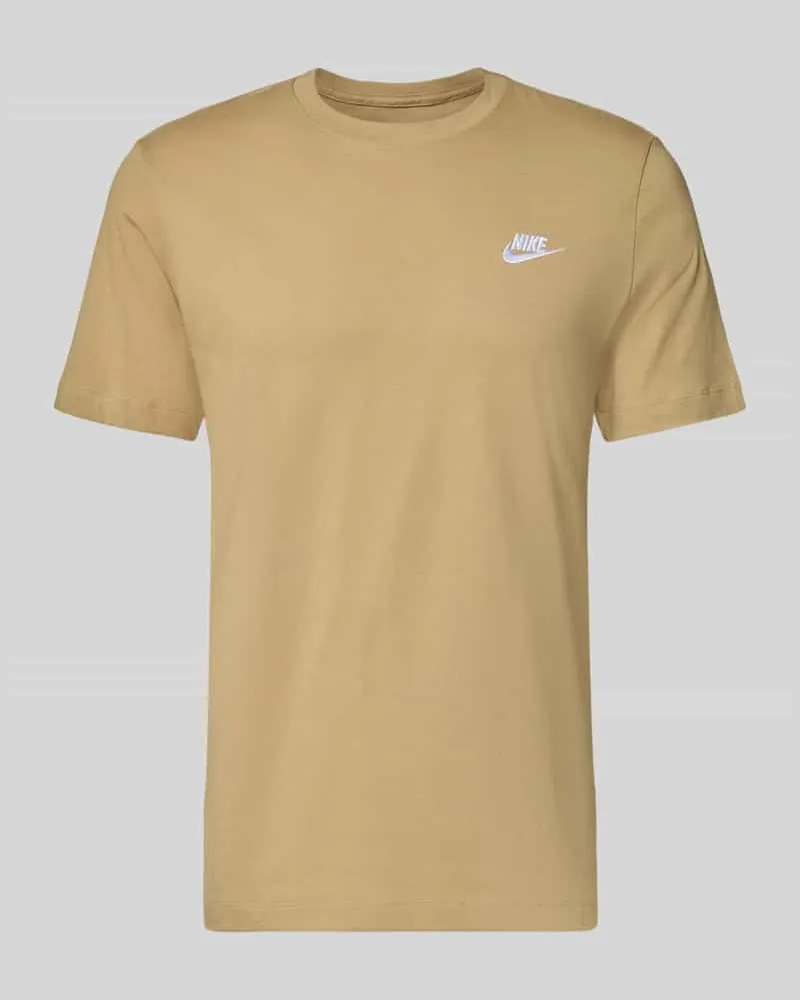 Nike Regular Fit T-Shirt aus reiner Baumwolle Beige