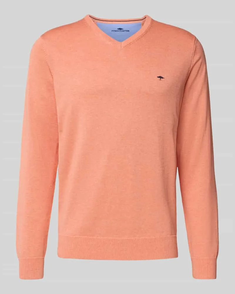 Fynch-Hatton Strickpullover mit Logo-Detail 
