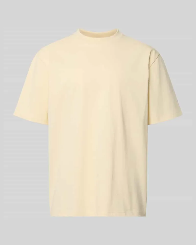 Lindbergh Oversized T-Shirt mit Rundhalsausschnitt Hellgelb