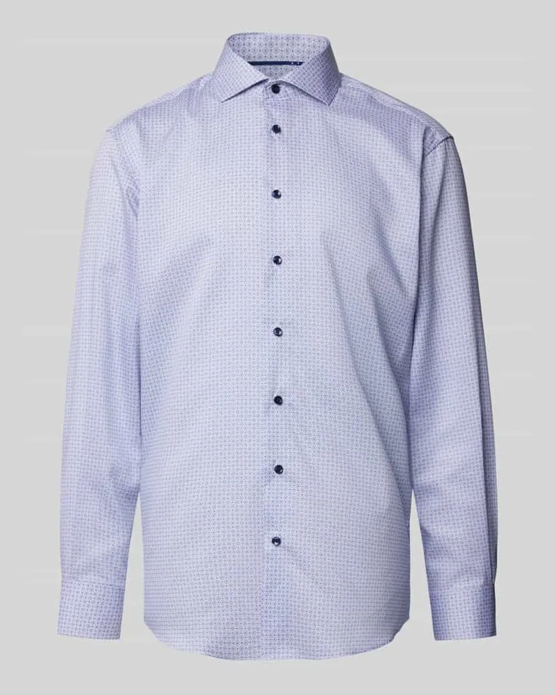 Eterna Modern Fit Business-Hemd mit Kentkragen Hellblau