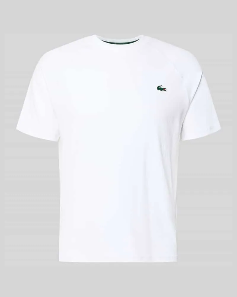 Lacoste Regular Fit Sport-T-Shirt mit Logo-Detail Weiss