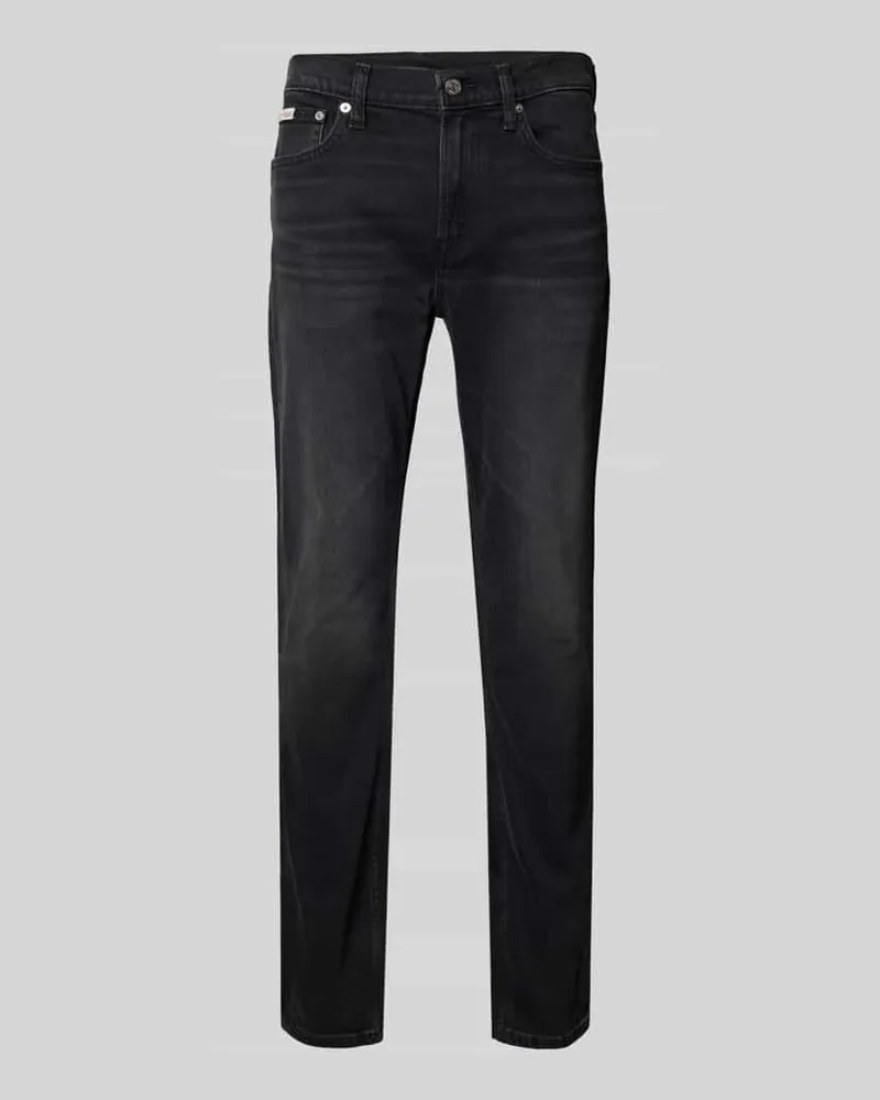 Calvin Klein Slim Fit Jeans mit Label-Detail 