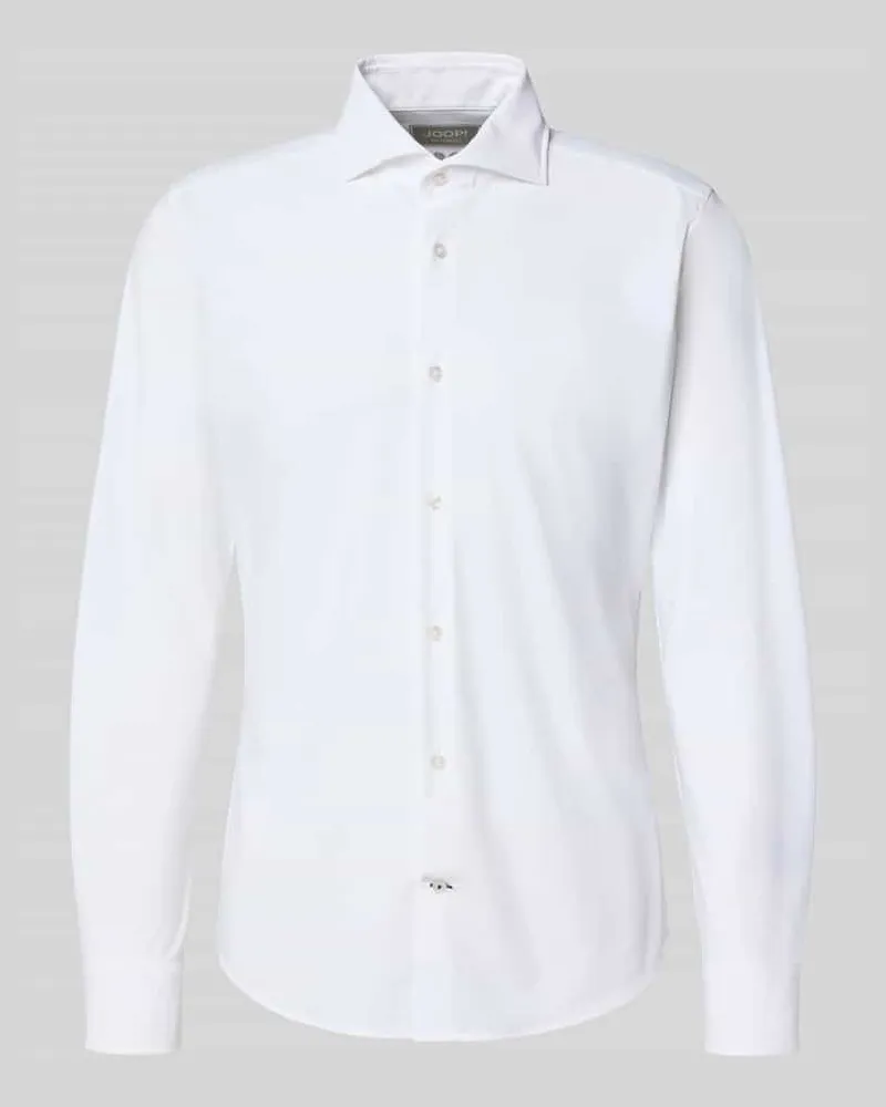 JOOP! Slim Fit Business-Hemd mit Kentkragen Weiss