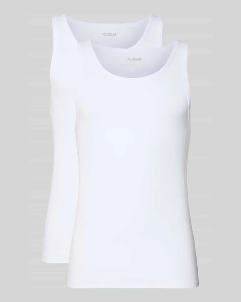 McNeal Slim Fit Top mit Rundhalsausschnitt im 2er Pack Weiss
