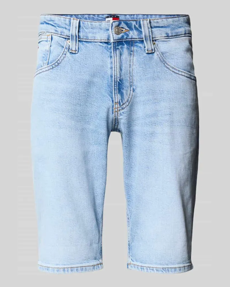 Tommy Hilfiger Slim Fit Jeansshorts aus Baumwoll-Mix Modell 'RONNIE Hellblau