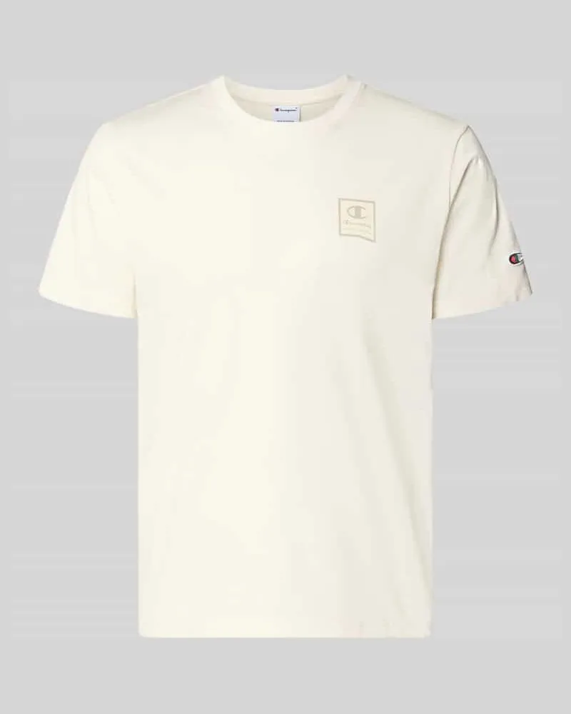 Champion T-Shirt mit Logo und Rundhalsausschnitt Offwhite