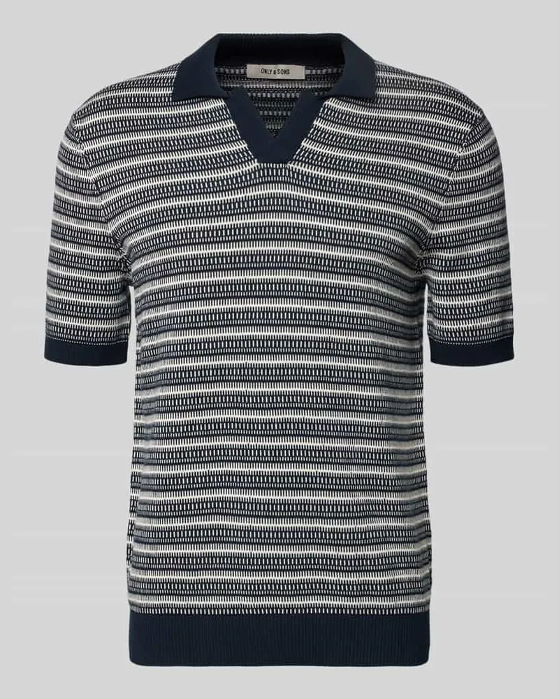 Only & Sons Regular Fit Poloshirt aus reiner Bio-Baumwolle Modell 'TILO Marine