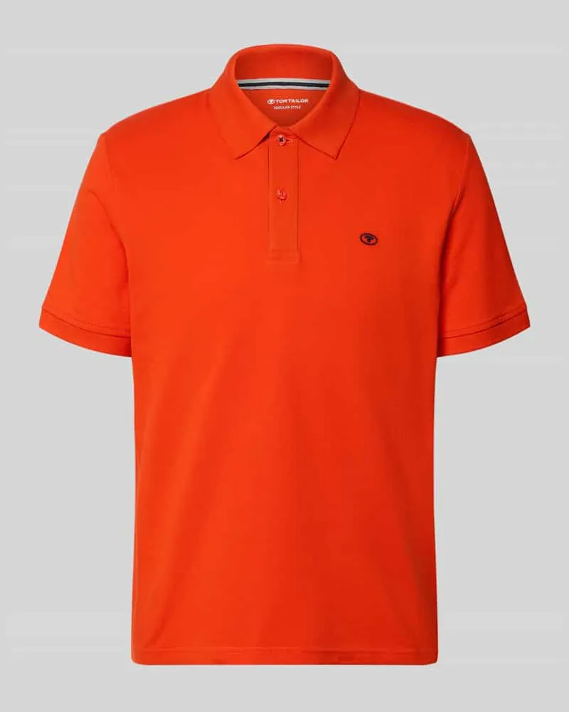Tom Tailor Regular Fit Poloshirt aus reiner Baumwolle Orange