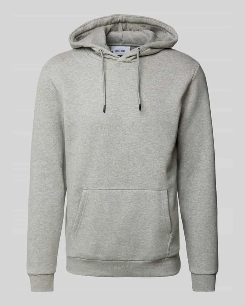 Only & Sons Hoodie mit leicht überschnittenen Schultern Modell 'CERES LIFE Hellgrau