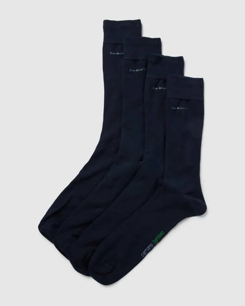 Camano Socken mit Label-Detail im 4er-Pack Dunkelblau