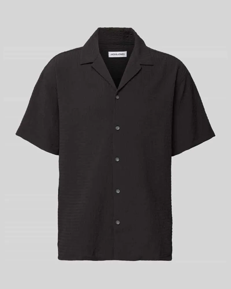 Jack & Jones Freizeithemd mit Knopfleiste Modell 'PABLO Black