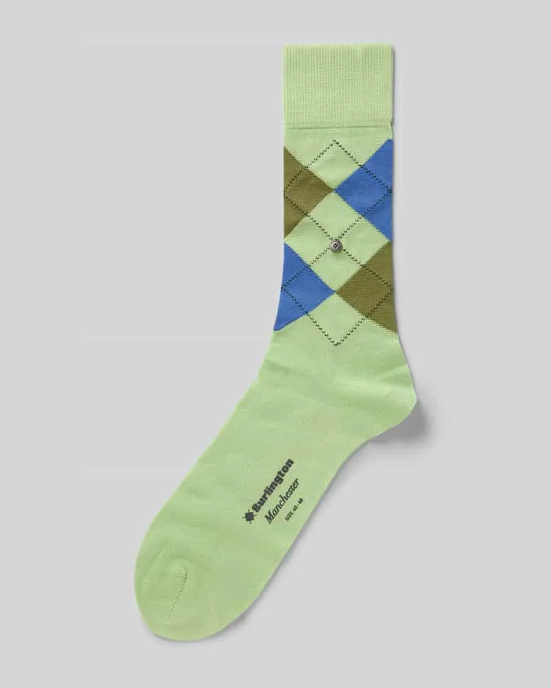 Burlington Socken aus Baumwoll-Mix Modell 'MANCHESTER Mint