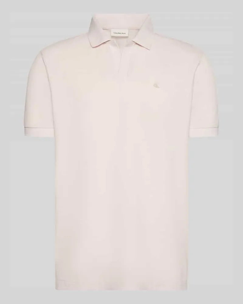Calvin Klein Regular Fit Poloshirt aus reiner Baumwolle Ecru