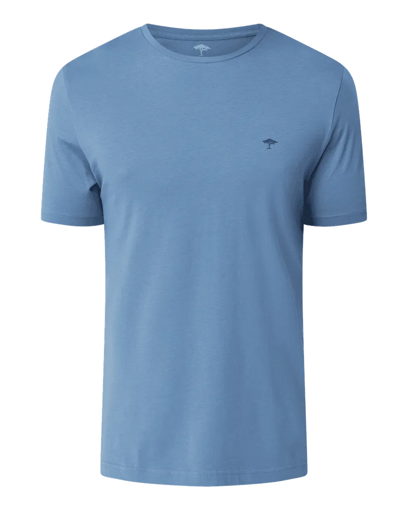 Fynch-Hatton T-Shirt mit Logo-Print Jeansblau