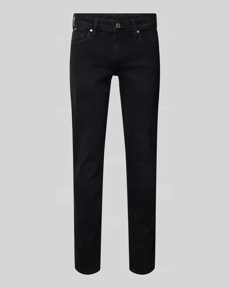 Pepe Jeans Slim Fit Jeans im 5-Pocket-Design Modell 'HATCH Black