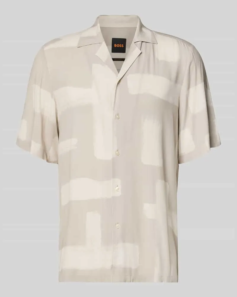 HUGO BOSS Regular Fit Freizeithemd aus Viskose Modell 'RAYER_M Sand