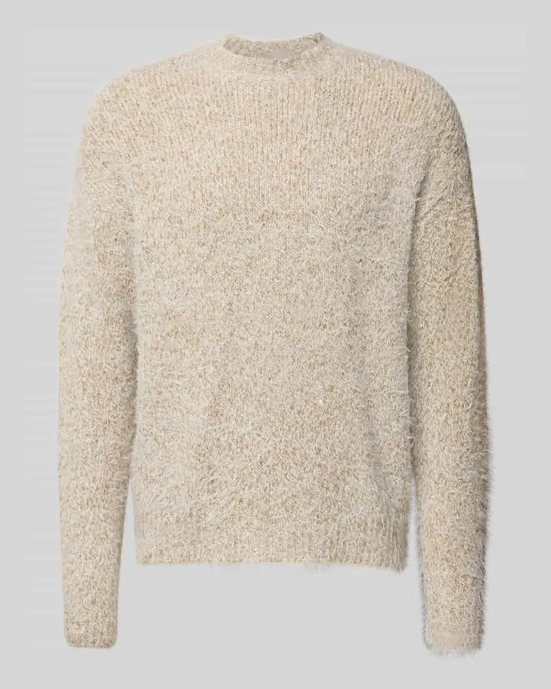 Only & Sons Regular Fit Strickpullover mit Alpaka-Anteil Modell 'NOAH Beige