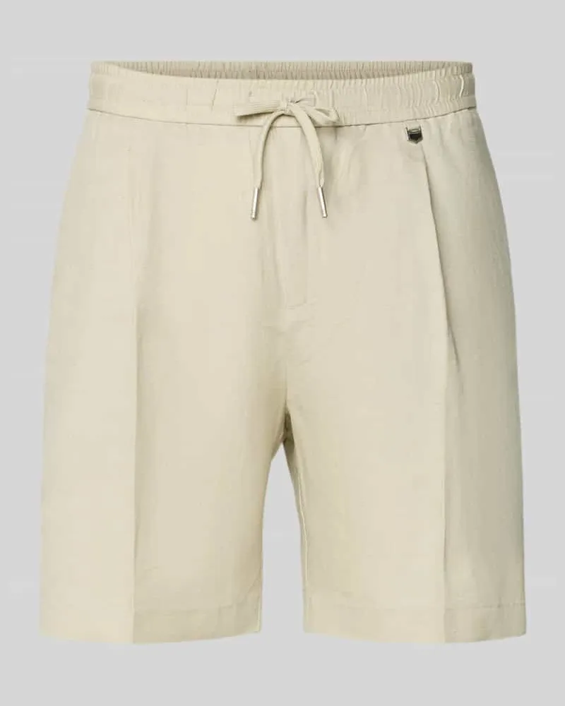 Antony Morato Shorts aus Leinen-Viskose-Mix Modell 'NEIL Beige