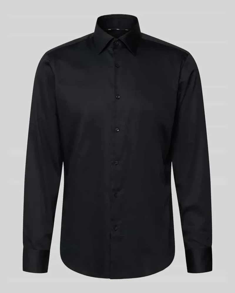 HUGO BOSS Regular Fit Businesshemd aus reiner Baumwolle Modell 'JOE Black