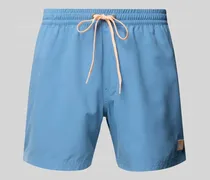 Badehose mit Label-Detail und elastischem Bund