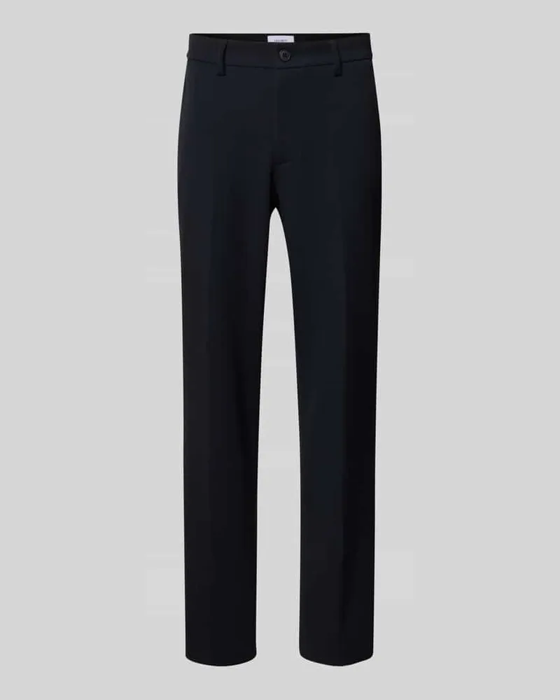 LES DEUX Regular Fit Anzughose mit Gürtelschlaufe Marine