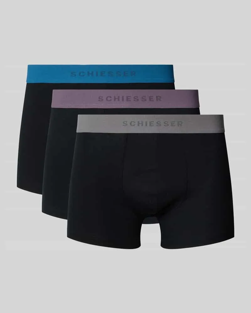 Schiesser Trunks mit Label-Bund im 3er-Pack 