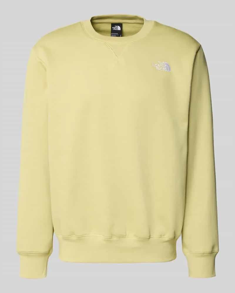 The North Face Relaxed Fit Sweatshirt mit Label-Stitching Modell 'ESSENTIAL Hellgelb