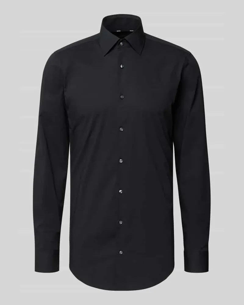 HUGO BOSS Slim Fit Businesshemd mit extra langem Arm Black