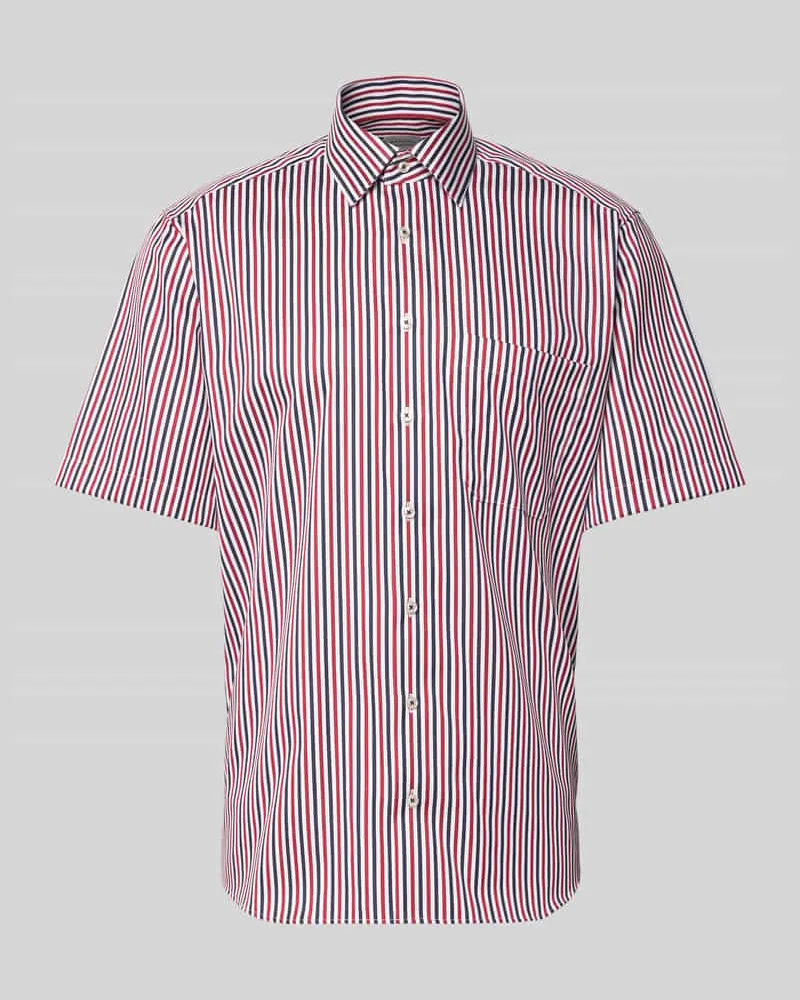 Eterna Comfort Fit Business-Hemd aus Baumwolle mit Kentkragen Rot