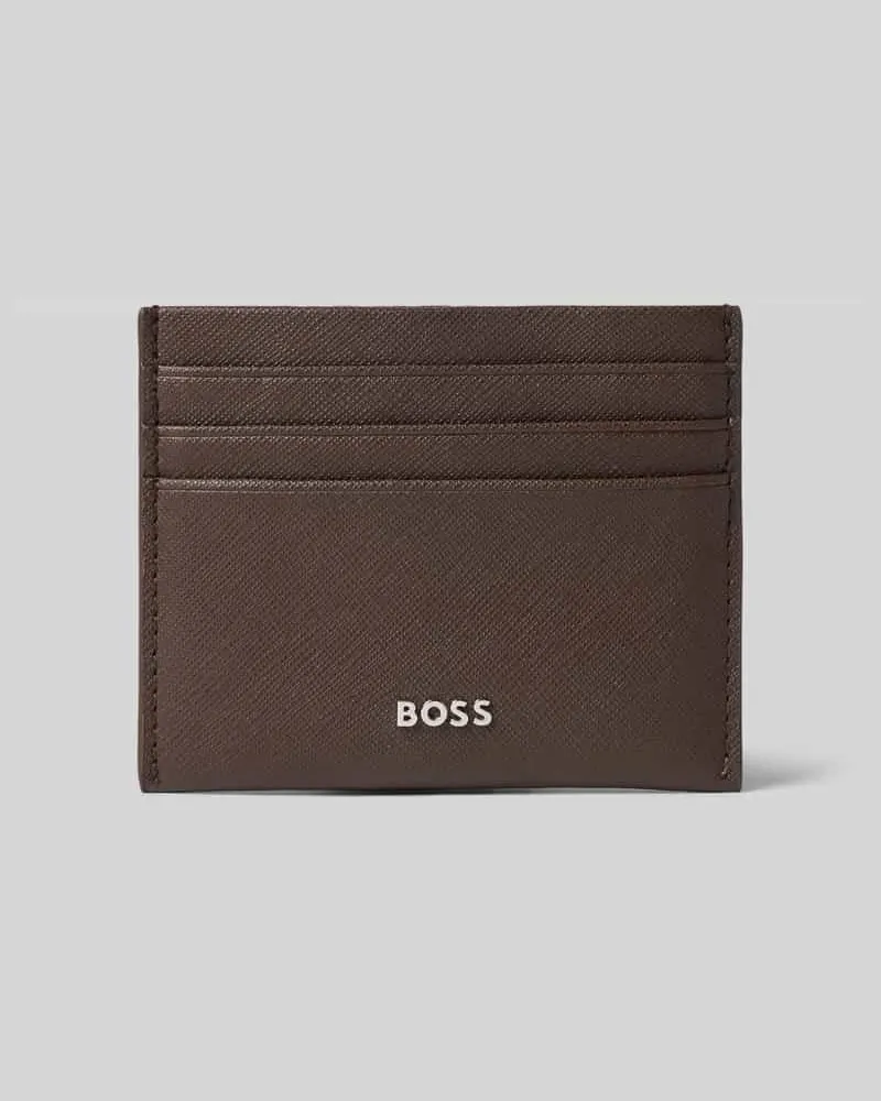 HUGO BOSS Portemonnaie aus Leder-Mix Modell 'Northon_S Card Dunkelbraun