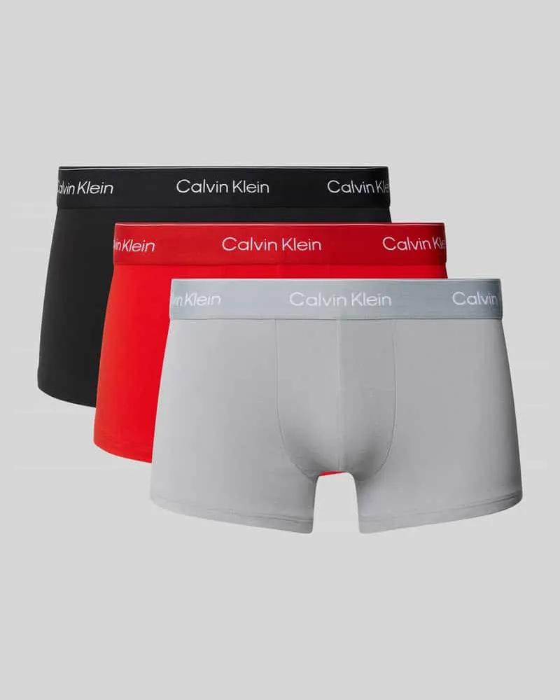 Calvin Klein Trunks mit elastischem Bund im 3er-Pack Rot