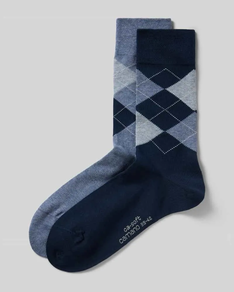 Camano Socken mit elastischem Rippenbündchen im 2er-Pack 