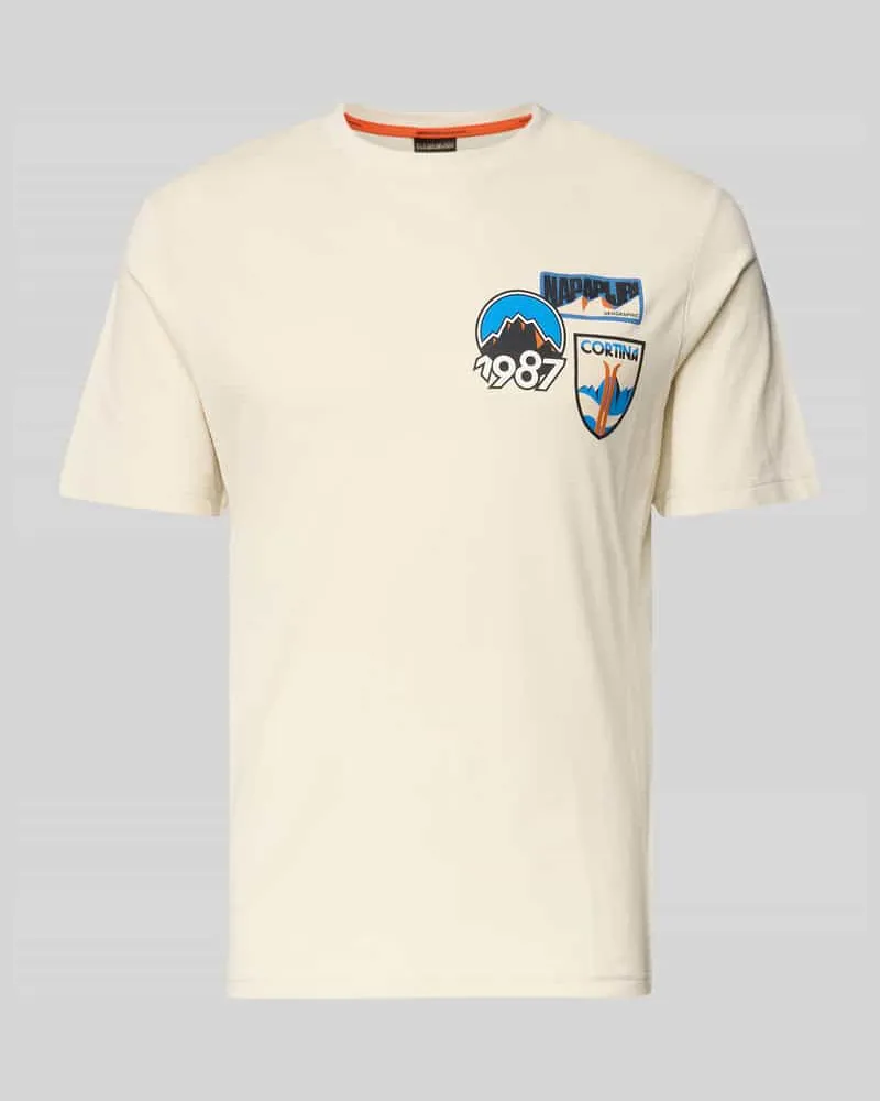 Napapijri T-Shirt mit Label-Print Modell 'MONTEPIANA 