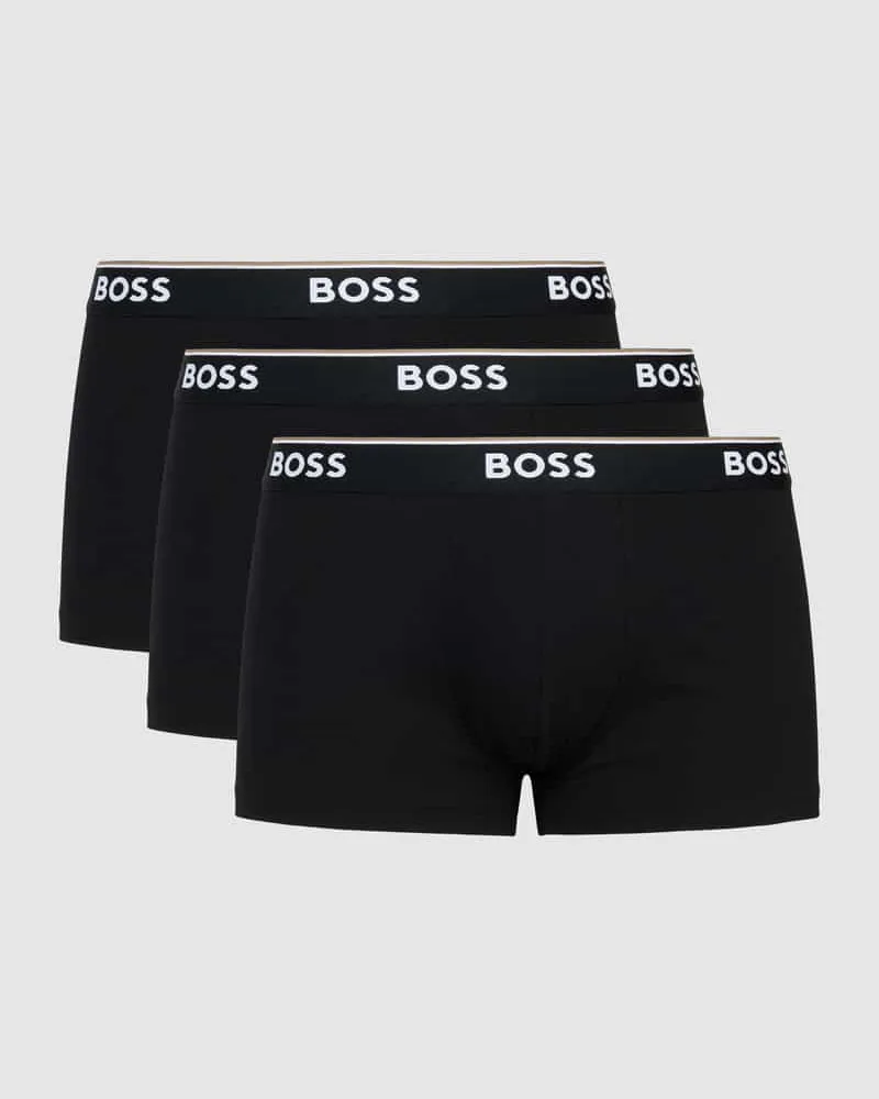 HUGO BOSS Trunks mit elastischem Logo-Bund im 3er-Pack 