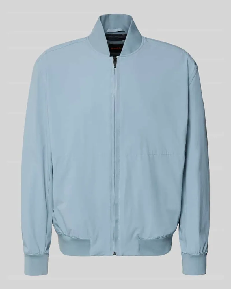 HUGO BOSS Regular Fit Blouson mit Baseball-Kragen Modell 'OSURF Hellblau