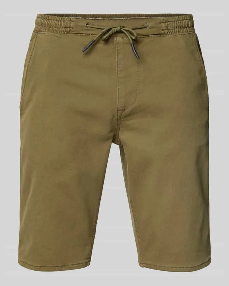 Blend Slim Fit Shorts mit Tunnelzug Modell 'BLIZZARD Oliv