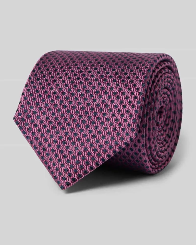 Olymp Seidenkrawatte aus reiner Seide (6,5 cm Bordeaux