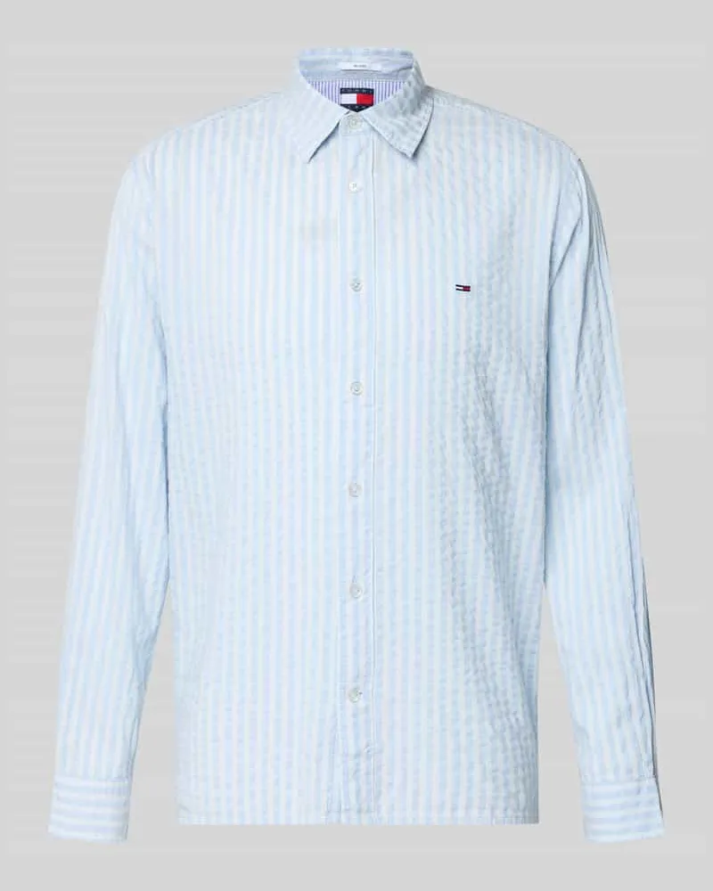 Tommy Hilfiger Relaxed Fit Freizeithemd aus Baumwoll-Modal-Mix Hellblau