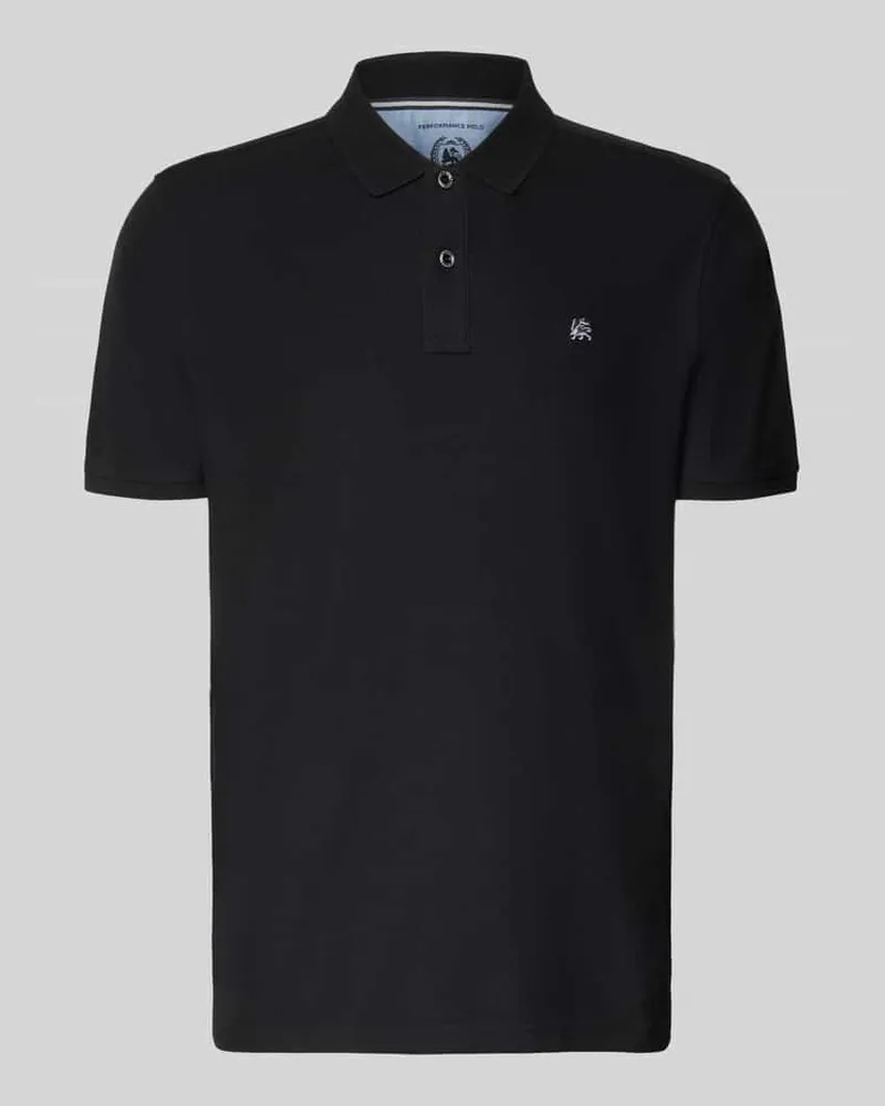 Lerros Regular Fit Poloshirt mit Logo-Stitching Modell 'Performance Black