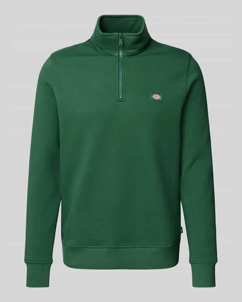Dickies Sweatshirt mit Troyer-Kragen Modell 'OAKPORT Dunkelgruen